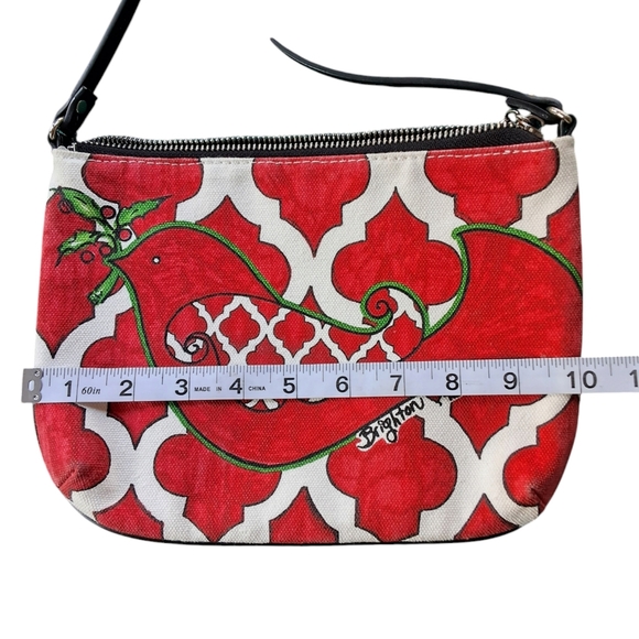 Brighton Peace Love Dove Pouch Crossbody Handbag. Holiday Flare - Picture 5 of 7